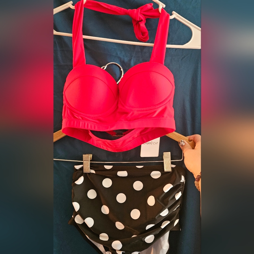 Vintage Cherry Cat Swimsuit